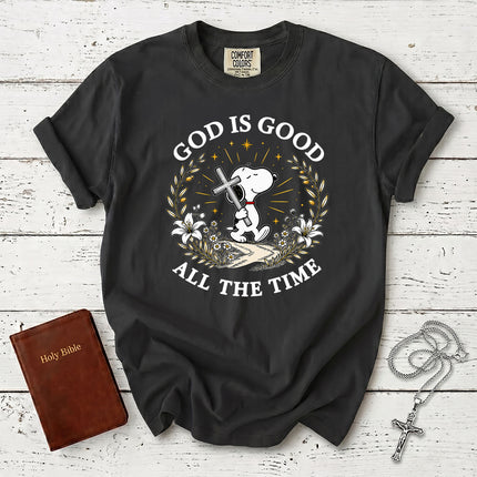 Comfort Colors God Is Good All The Time Christian Cross Faith Gift T-Shirt