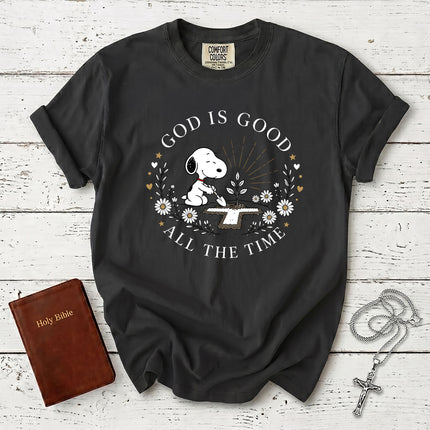 Comfort Colors God Is Good All The Time Christian Cross Garden Faith Gift T-Shirt