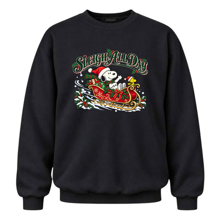 Sleigh All Day Christmas Holiday Sleigh Sweatshirt