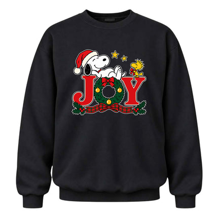 Christmas Joy Wreath Cozy Holiday Sweatshirt