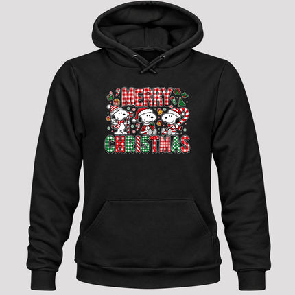 Merry Christmas Plaid Candy Cane Holiday Hoodie