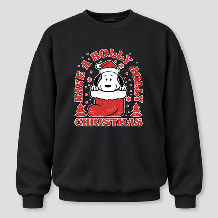 Have A Holly Jolly Christmas Retro Stocking Sweatshirt