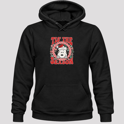 Tis The Season Christmas Retro Checkered Santa Hat Hoodie
