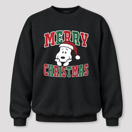 Merry Christmas Vintage Distressed Santa Hat Sweatshirt