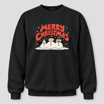 Merry Christmas Retro Snowmen Winter Graphic Sweatshirt