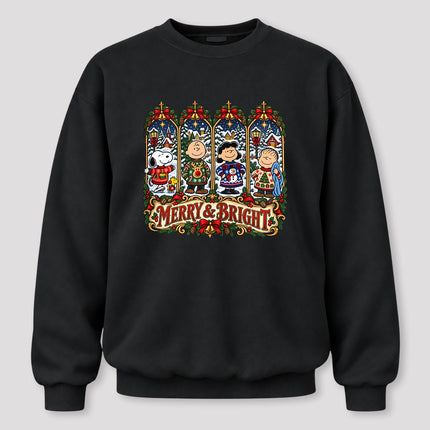 Merry and Bright Christmas Winter Village Sweatshirt