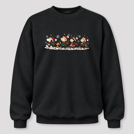 Christmas Winter Walk Snowflakes Plaid Scarves Sweatshirt