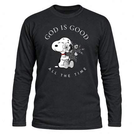 God Is Good All The Time Floral Christian Christmas Gift Long Sleeve T-Shirt