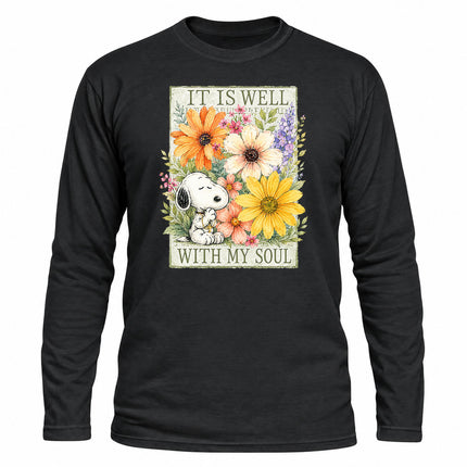 It Is Well With My Soul Floral Faith Christmas Gift Long Sleeve T-Shirt