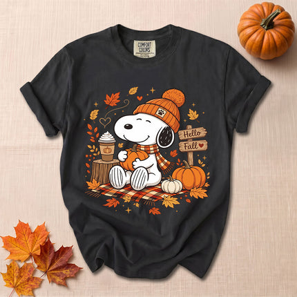 Comfort Colors Hello Fall Pumpkin Coffee Cozy Autumn
