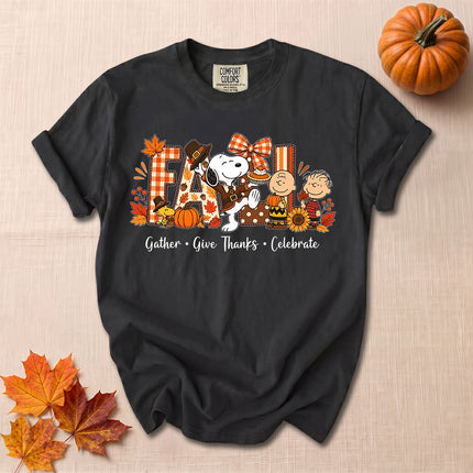 Comfort Colors Fall Thanksgiving Gather Give Thanks T-Shirt
