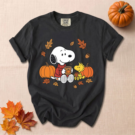 Comfort Colors Fall Pumpkin Cozy Autumn Coffee T-Shirt