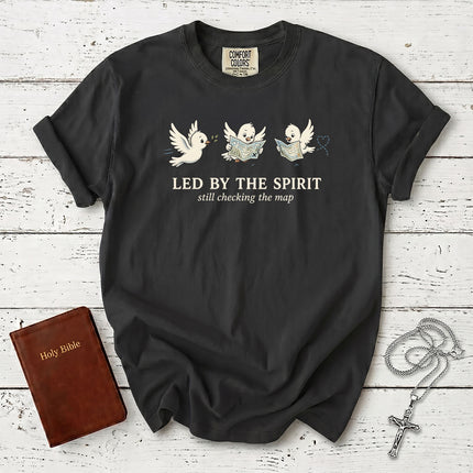 Comfort Colors Led by the Spirit Still Checking the Map Funny Christian T-Shirt