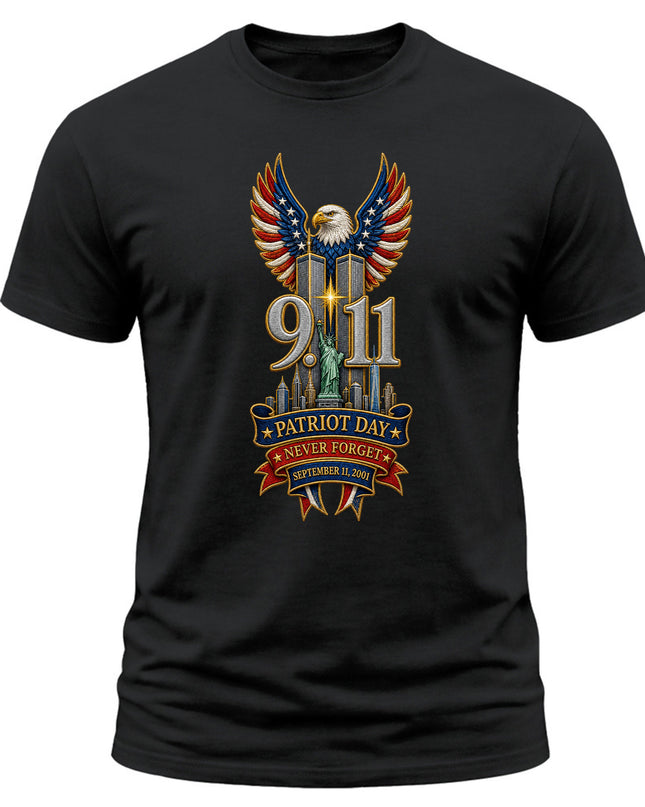 9/11 Patriot Day Never Forget September 11 American Eagle Memorial T-Shirt