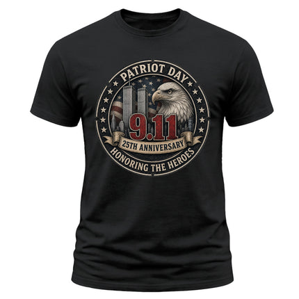 9/11 Patriot Day 25th Anniversary Honoring The Heroes Memorial T-Shirt