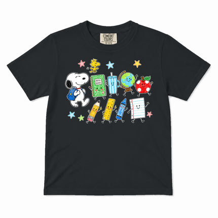 Comfort Colors Back To School School Supplies Globe Notebook Kid T-Shirt