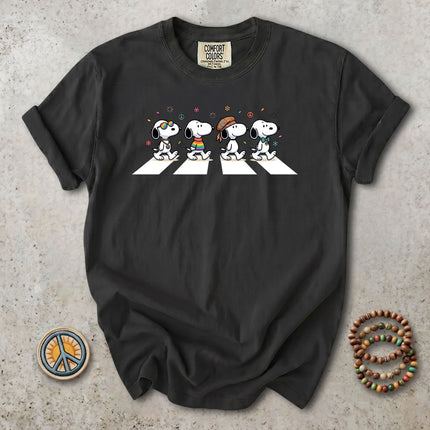Comfort Colors Retro Hippie Peace Walk Groovy 70s Vibes T-Shirt