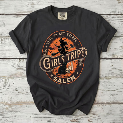 Comfort Colors Salem Girls Trip Wicked 2026 Halloween T-Shirt
