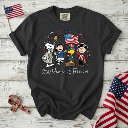Comfort Colors 250 Years Of Freedom Patriotic Historical Costumes T-Shirt