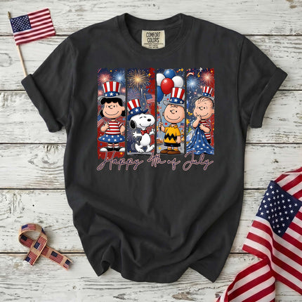 Comfort Colors Happy 4th Of July Patriotic Fireworks Friends T-Shirt