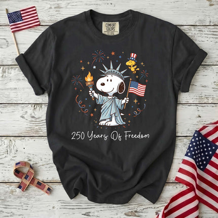 Comfort Colors 250 Years Of Freedom Liberty Patriotic Dog T-Shirt
