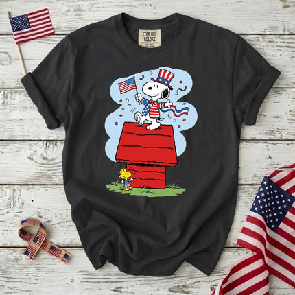 Comfort Colors Uncle Sam Doghouse Patriotic Flag T-Shirt