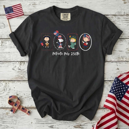 Comfort Colors Patriotic Pals 250th American Milestone Frames T-Shirt