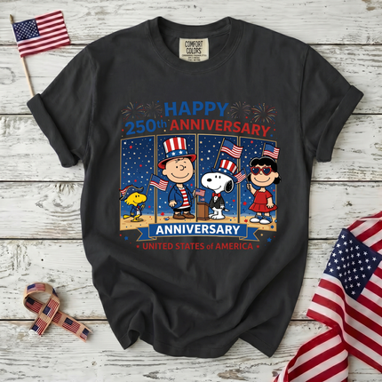 Comfort Colors Happy 250th Anniversary America 250 T-Shirt