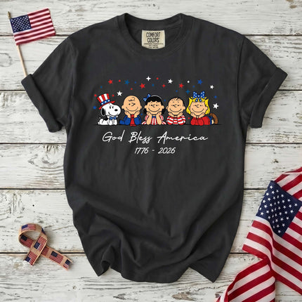 Comfort Colors 250th Anniversary USA God Bless America Patriotic Squad T-Shirt
