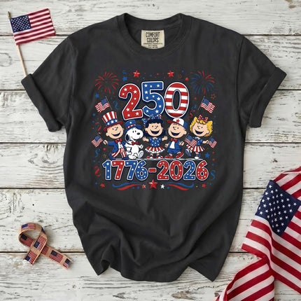 Comfort Colors 250 Years 1776-2026 Patriotic Squad Holiday T-Shirt