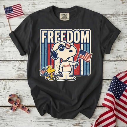 Comfort Colors 250th Anniversary USA Retro Freedom Dog T-Shirt