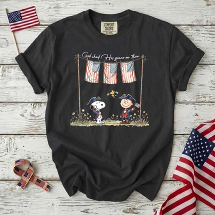 Comfort Colors God Shed His Grace On Thee Patriotic Colonial Friends T-Shirt