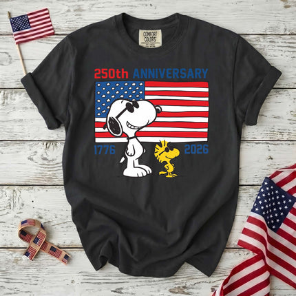 Comfort Colors 250th Anniversary USA Cool Dog Flag T-Shirt