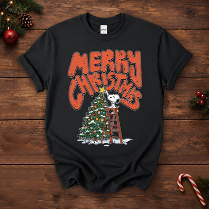 Merry Christmas Tree Decorating Retro Holiday T-Shirt