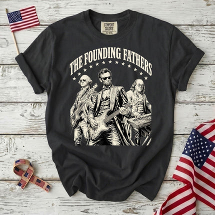 Comfort Colors 250th Anniversary USA The Founding Fathers Rock Band T-Shirt