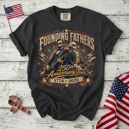 Comfort Colors Founding Fathers 250th Anniversary Tour Rock Guitar T-Shirt