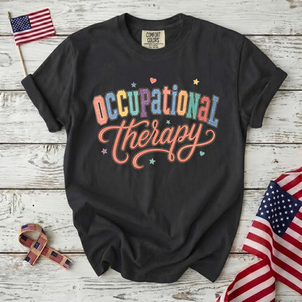 Comfort Colors Occupational Therapy Retro Collegiate Therapist Gift T-Shirt