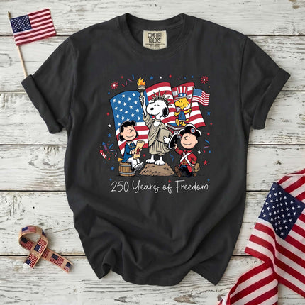 Comfort Colors 250 Years Of Freedom Liberty Flag Historical Squad T-Shirt