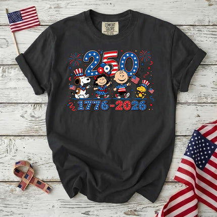 Comfort Colors 250 Years 1776-2026 Patriotic Fireworks Friends T-Shirt