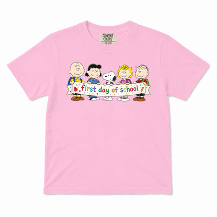 Comfort Colors First Day of School Back To School Friends Kid T-Shirt