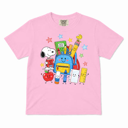 Comfort Colors Back To School Backpack School Supplies Kid T-Shirt