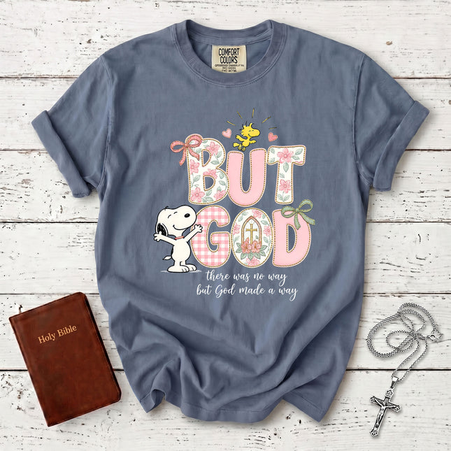 Comfort Colors But God Made a Way Christian Floral Faith T-Shirt