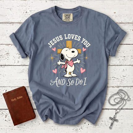 Comfort Colors Jesus Loves You And So Do I Christian Faith Cross T-Shirt