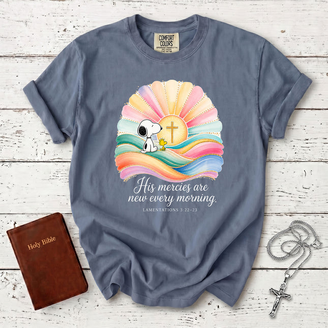 Comfort Colors His Mercies Are New Every Morning Christian T-Shirt