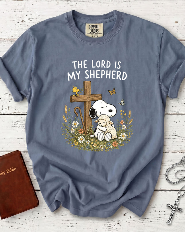 Comfort Colors The Lord Is My Shepherd Psalm 23 Christian Cross T-Shirt