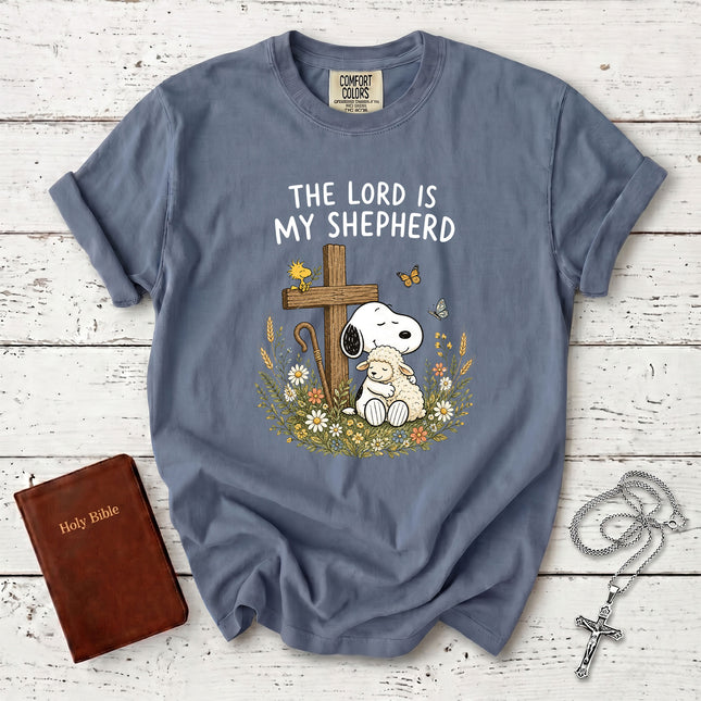 Comfort Colors The Lord Is My Shepherd Psalm 23 Christian Cross T-Shirt