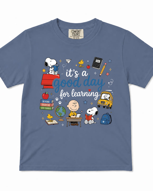 Comfort Colors Back To School Good Day For Learning Classroom Kid T-Shirt