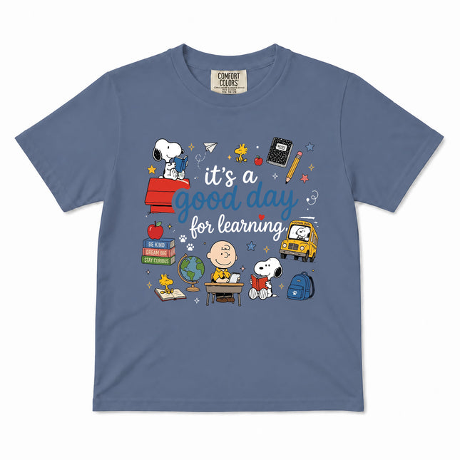 Comfort Colors Back To School Good Day For Learning Classroom Kid T-Shirt