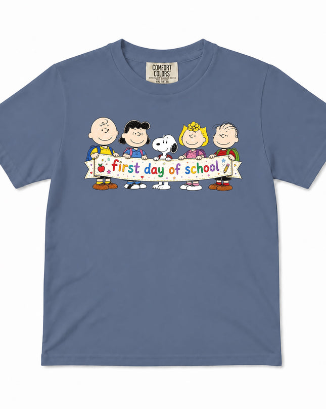 Comfort Colors First Day of School Back To School Friends Kid T-Shirt
