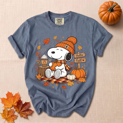 Comfort Colors Hello Fall Pumpkin Coffee Cozy Autumn